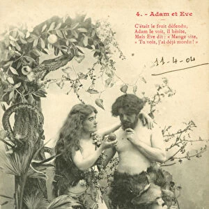 Adam and Eve (b / w photo)