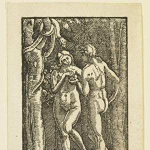 Adam and Eve Eating the Forbidden Fruit, c. 1513 (woodcut)