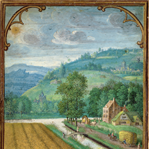 Add 18855 September: harvesting, ploughing and sowing, from a Book of Hours, c