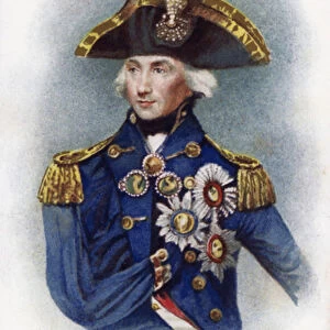 Admiral Lord Nelson, 1801, portrait (colour litho)