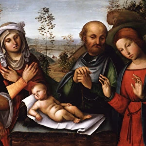 The Adoration of the Child Jesus (oil on wood)