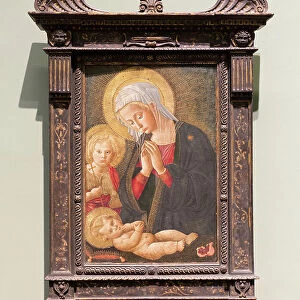 Adoration of the Christ Child with the young st John the Baptist, 1465-75 circa, (tempera on wood)