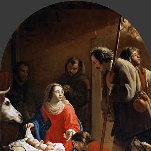 The Adoration of the Shepherds with Saint Francis of Assisi - Jacob (Jacques) van Oost