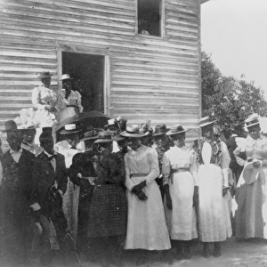 An African-American church in Georgia, c. 1899 (b / w photo)