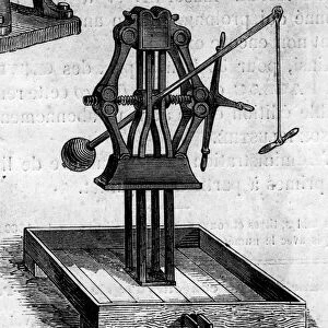 Agricultural machine: a press presented at the Agricultural Exhibition of 1860 in Paris