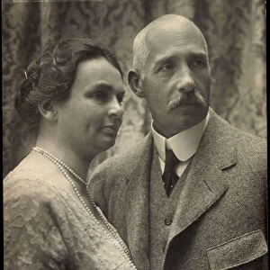 Ak Duke Ferdinand of Calabria with wife Maria, nee Princess of Bavaria (b / w photo)