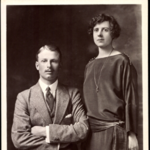 Ak H. H. Princess Maud Duff and Lord Charles Alexander Carnegie (b / w photo)