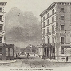 The Albert Gate, Hyde Park, Knightsbridge (engraving)