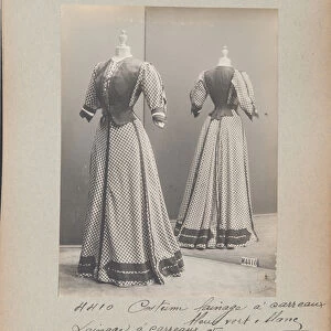 Album Page: House of Worth, Costume, 1906-07 (b / w photo)