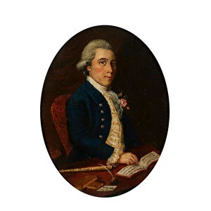 Alex Rose of Nairn, With His Flute and Book of Music (oil on canvas)