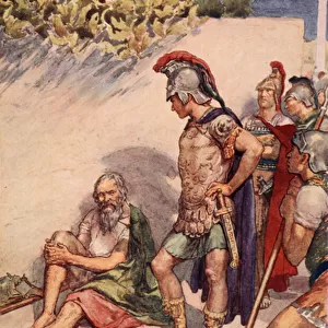 Alexander and Diogenes, illustration from Plutarch