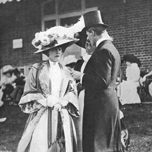 Alice Keppel and her husband George, 1909 (b / w photo)
