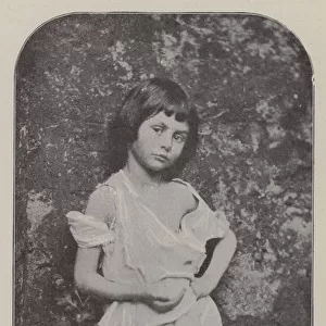 Alice Liddell as Beggar-Child (b / w photo)