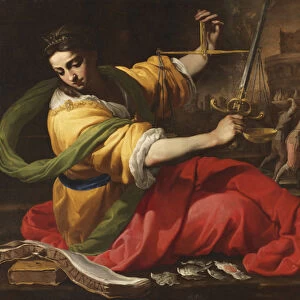 Allegorie de la Justice - Allegory of Justice, by Mei, Bernardino (1612-1676)