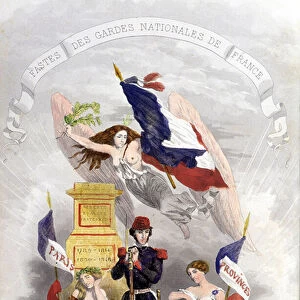 Allegory of the French Revolutions, 1789, 1830, 1848 and the National Guard - in "