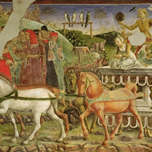Allegory of May: Apollos chariot pulled by horses and driven by Aurora, detail