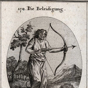 Allegory of the offence in the process of decoding an arrow