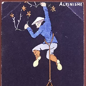 alpinism, early 20th century (illustration)