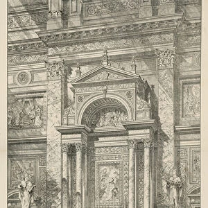The altar of St Philip Neri for the new Oratory church (engraving)