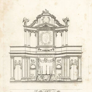 The Altar of Westminster Abbey, London, 1807. 1808 (engraving)
