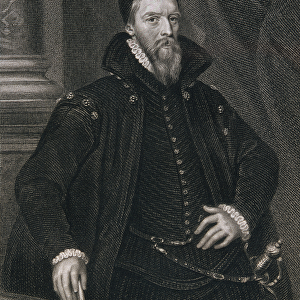 Ambrose Dudley (c. 1528-90), from Lodges British Portraits, 1823 (engraving)