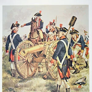 American Continental Army: Artillery Uniforms of 1777-83 (w / c on paper)