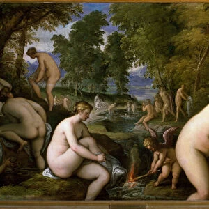 Amore letheo (Naked women bathing) (Painting, 1585-1589)