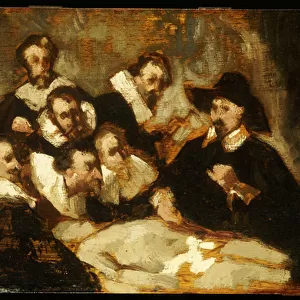 The Anatomy Lesson, after Rembrandt, c. 1856 (oil on panel)