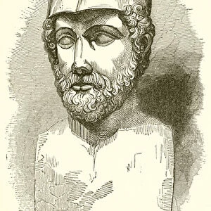 Anceint Bust of Pericles (engraving)