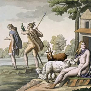Ancient Gauls, c. 1800-18 (coloured engraving)