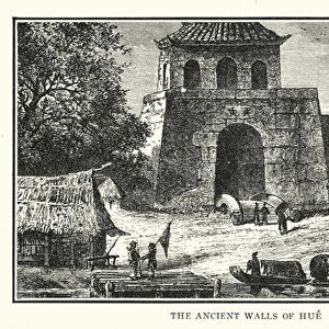 The ancient walls of Hue (litho)