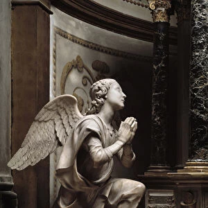 Angel in Adoration Marble Sculpture by Matteo Civitali (1436-1501), 1477