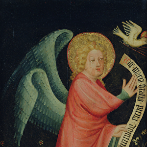 The Angel of the Annunciation, from The Harvester Altar, c. 1410 (tempera on oak)