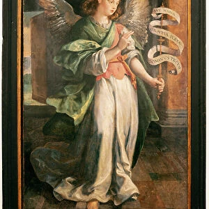 The angel of the Annunciation (L'ange de l'annonciation) (oil on wood)