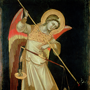 An Angel Weighing a Soul, c. 1348-55 (tempera on panel)