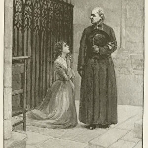 Angelique and Monseigneur de Hautecoeur (engraving)