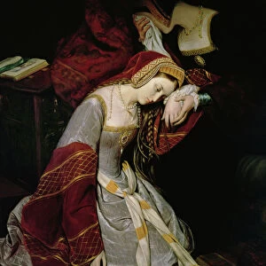 Anne Boleyn (1507-36) in the Tower, detail, 1835 (oil on canvas)