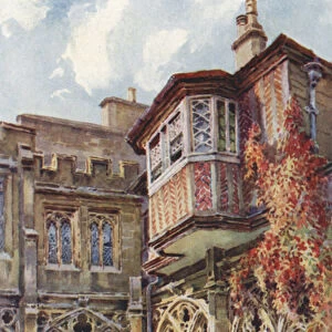 Anne Boleyns Window, Deans Cloisters (colour litho)
