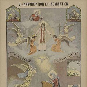 Annunciation and incarnation (colour litho)