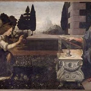 The Annunciation - oil on wood, 1472-1475