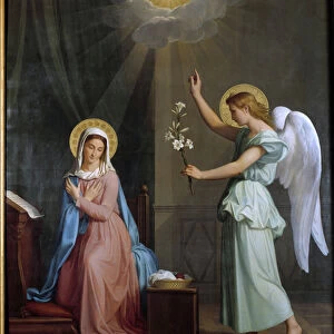 The Annunciation Painting by Augustus Pichon (1805-1900), 1859 Clery Saint Andre