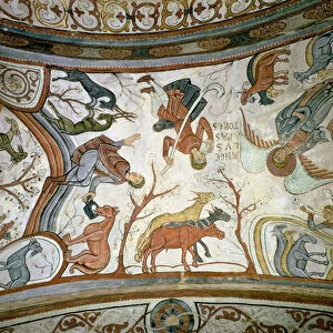 The Annunciation to the Shepherds, detail from the vault of the Panteon de los Reyes