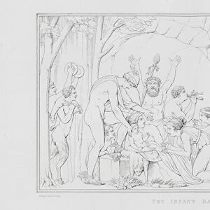 Antonio Canova: The Infant Bacchus (engraving)