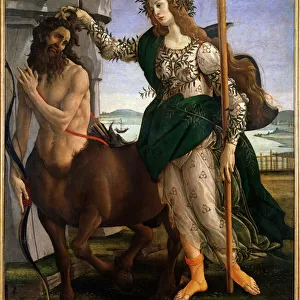 APallas and the Centaur (Tempera on canvas, c. 1480)