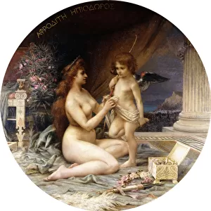 Aphrodite and Eros (oil on canvas)