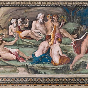 Apollo and Daphne, 1517-18 (fresco) (detail of 2646086)