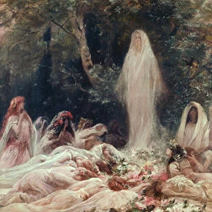Apparition, illustration for a literary work by Edmond Rostand (1868-1918) (oil on canvas