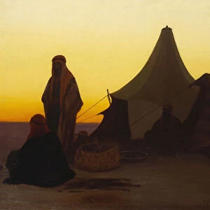 An Arab Encampment (oil on canvas)