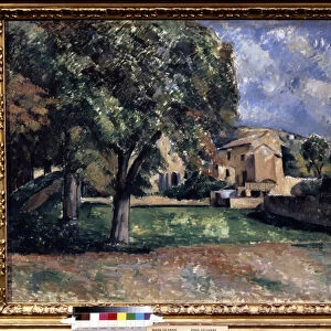 Arbres dans un parc. Jas de Bouffan. Peinture de Paul Cezanne (1839-1906), 1885-1887. Huile sur toile. Dim : 72x91cm. Impressionnisme (Postimpressionnisme). Musee de l Ermitage, Saint Petersbourg