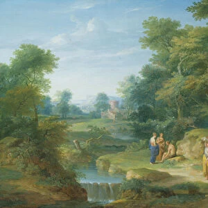 An Arcadian Landscape (oil on panel)